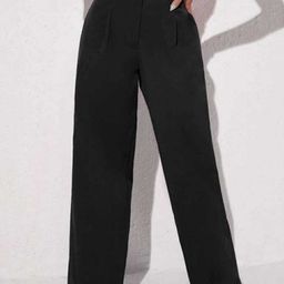 BROADSTAR Women Smart Flat-Front High-Rise Baggy Fit Stretchable Casual Parallel Trousers-image-37