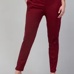 Trend Level Women Easy Wash Regular Fit Trousers-image-67
