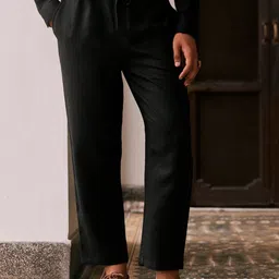 Andamen Men Mid-Rise Bootcut Trousers-image-65