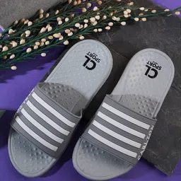 Carlton London sports Men Striped Sliders-image-70