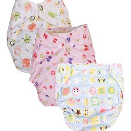 Moms Home Infant Set Of 3 Reusable Cotton Pocket Diapers-24