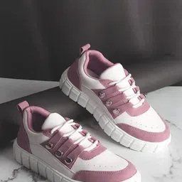 FEET RUNNER Women Colourblocked PU Sneakers-image-84