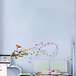 Jaamso Royals White Printed Self Adhesive Wallsticker-37
