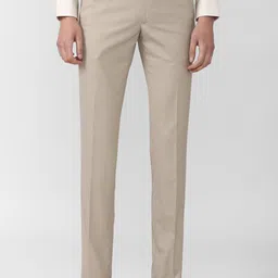 Van Heusen Men Cream-Coloured Solid Slim Fit Formal Trouser-picture-29