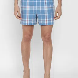 AMERICAN EAGLE OUTFITTERS Men Blue & White Cotton Blend Checked Boxers-image-16