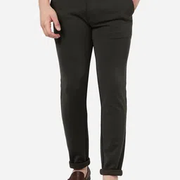 JADE BLUE Men Mid-Rise Regular Fit Cotton Trousers-image-60
