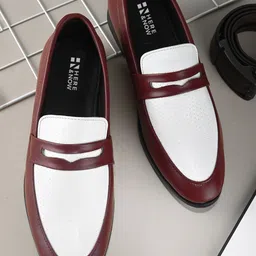 HERE&NOW Men Colourblocked Formal Loafers-picture-54