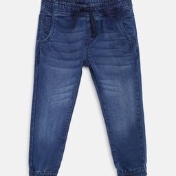 Chicco Infant Boys Mid-Rise Comfort Jogger Fit Cotton Denim Trousers-image-90