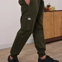 Beyoung Men Mid-Rise Pure Cotton Joggers-image-27