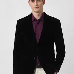 Peter England Elite Slim-Fit Single Breasted Formal Blazer-picture-17