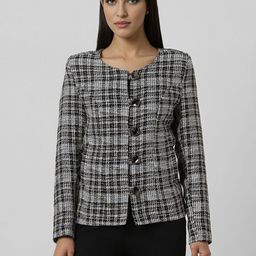 Van Heusen Checked Printed Single-Breasted Casual Overcoat-image-87