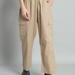 Chemistry Women Relaxed Straight Fit High-Rise Cargos Trousers-image-46