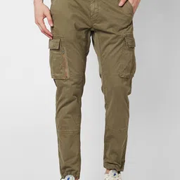 SPYKAR Men Regular Fit Cargos Cotton Trousers-image-17
