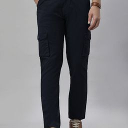 Hence Men Relaxed Tapered Fit Cargos Trouser-image-66