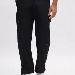 Iconic Men Mid-Rise Relaxed Fit Cotton Cargos Trousers-picture-17