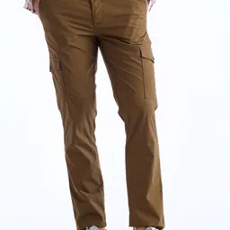 Red Flame Men Slim Fit Mid-Rise Stretchable Cotton Cargos Trouser-image-82