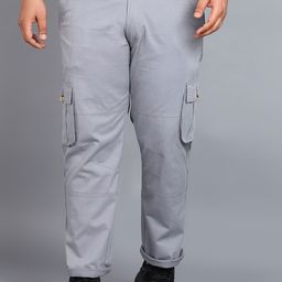 Urbano Plus Men Mid-Rise Cotton Cargos-image-104