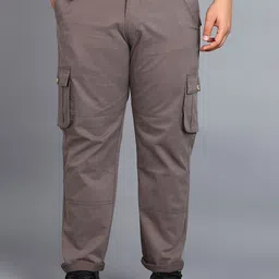 Urbano Plus Men Mid-Rise Cotton Cargos-image-99