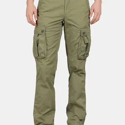 t-base Men Mid-Rise Cotton Cargos Trousers-image-29
