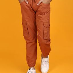 V-Mart Boys Mid-Rise Regular Fit Cotton Cargos Trousers-image-44