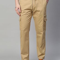 GENIPS Men Cotton Stretchable Cargos Trousers-picture-27