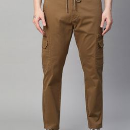 GENIPS Men Cotton Stretchable Cargos Trousers-picture-32