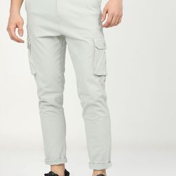 HIGHLANDER Men Green Slim Fit Easy Wash Cargos-image-67