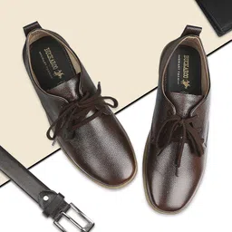 Buckaroo Men Brown Leather Sneakers-image-50