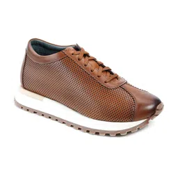 mccoy Men Textured Round Toe Comfort Insole Leather Sneakers-picture-9
