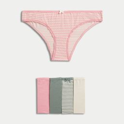 Marks & Spencer Pack Of 5 Printed HighRise Basic BriefsT615100XLIGHT ROSE-6