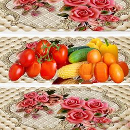 REVEXO Cream-Colored 3 Pieces Printed Shelf Liner Organisers-0