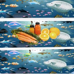 REVEXO 3 Pcs Blue Printed Fridge Mats-33