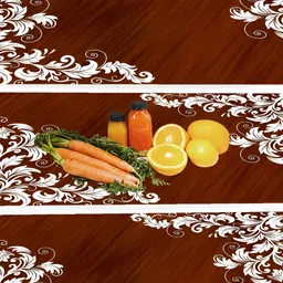 REVEXO Maroon & WhitePrinted Water Resistant Shelf Liner Fridge Mats-35