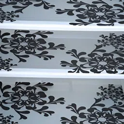 REVEXO Transparent & Black 3 Pieces Printed Durable PVC Fridge Mats-2