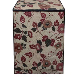 DREAM CARE Beige & Brown Printed PVC Top Load Fully Automatic Washing Machine Cover-17