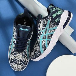 BIRDE Men Blue Woven Design Sneakers-image-15