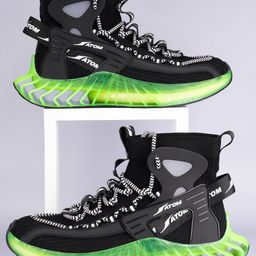Atom Men Contrast Sole Mid-Top Sneakers-13