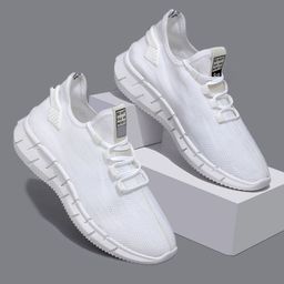 RapidBox Men Textured Mesh Basics Sneakers image 1