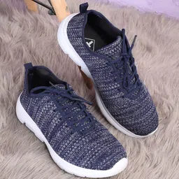 TPENT Men Blue Woven Design Lace-Up Sneakers-image-17