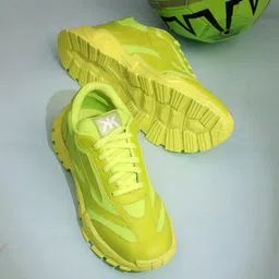 Kook N Keech Men Fluorescent Green Woven Design Sneakers-image-20