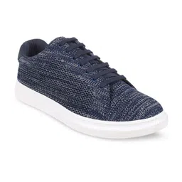 Metro Men Textured Comfort Insole Contrast Sole Sneakers-29