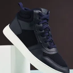 HRX by Hrithik Roshan Men Navy Blue Textured Sneakers-37