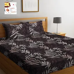 Arrabi Pack of 2 Printed 300 TC 2 King Bedsheet with 4 Pillow Covers-33