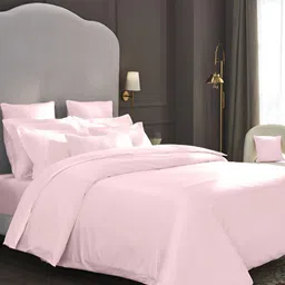 MYTRIDENT Pink 600 TC King Bedsheet with 4 Pillow Covers-image-16