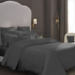 MYTRIDENT Grey 600 TC King Bedsheet with 4 Pillow Covers-58