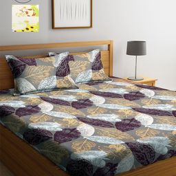 Arrabi Set Of 2 300TC King Bedsheets with 4 Pillow Covers-76