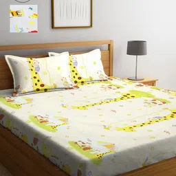 Arrabi Set Of 2 300TC King Bedsheets with 4 Pillow Covers-image-55