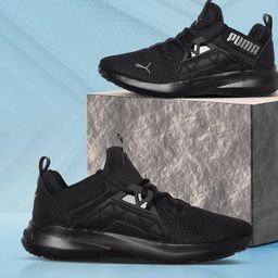 Puma Men Black Solid Softride Enzo NXT Running Sneakers-image-39