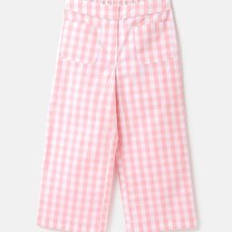 United Colors of Benetton Kids Girls Checked Regular Fit Trousers-image-75