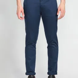 Arrow Sport Men Slim Fit Low-Rise Twill Solid Casual Trousers-picture-12